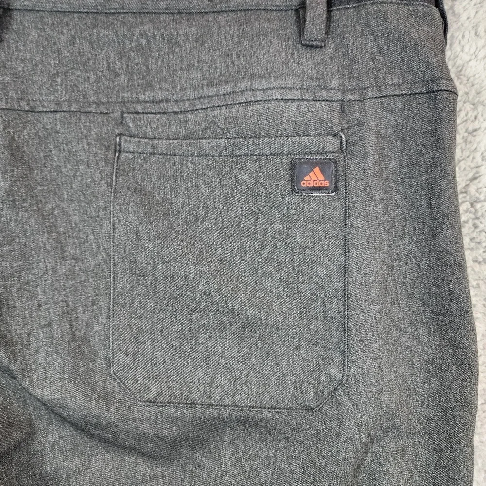 Adidas Golf Pants 40x32 (41x32) Charcoal Gray Performance Flat Front High Rise